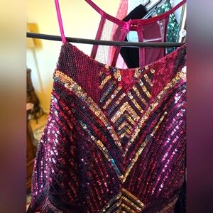 Burgundy Sequin dress